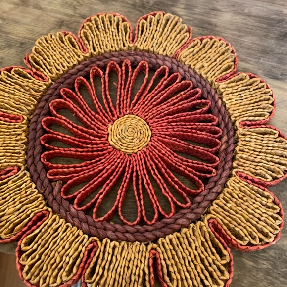 Flower Wicker Wall Hanging - Picture 5 of 5